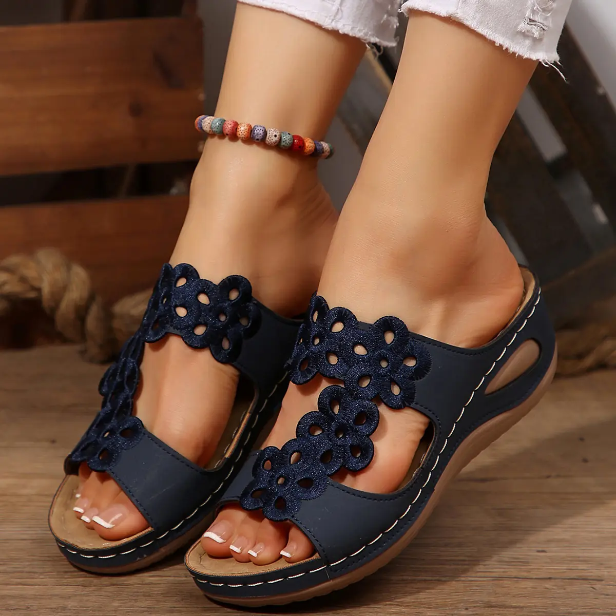 Amber Bloom-Navy Blue - Image 1