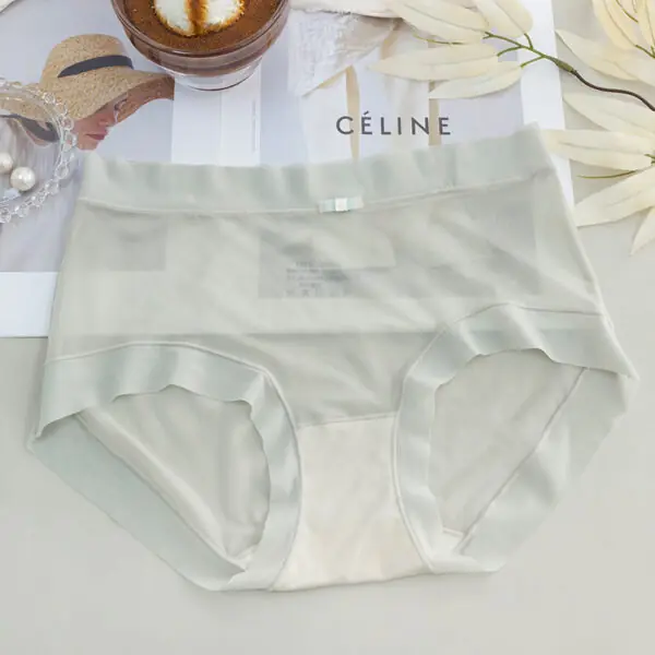 Seamless Ultra-Thin Ice Silk Briefs-Mint Green